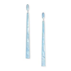 Kendra Scott Silver and Blue Bar Earrings